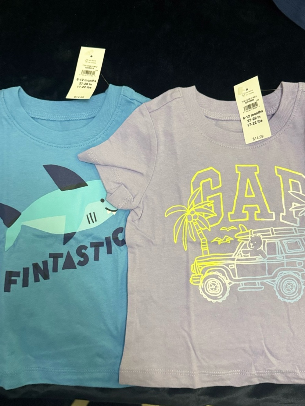 Bundle deal GAP Lilac Surf Jeep Tee & Light Blue Shark 'Fintastic' Tee - Toddler